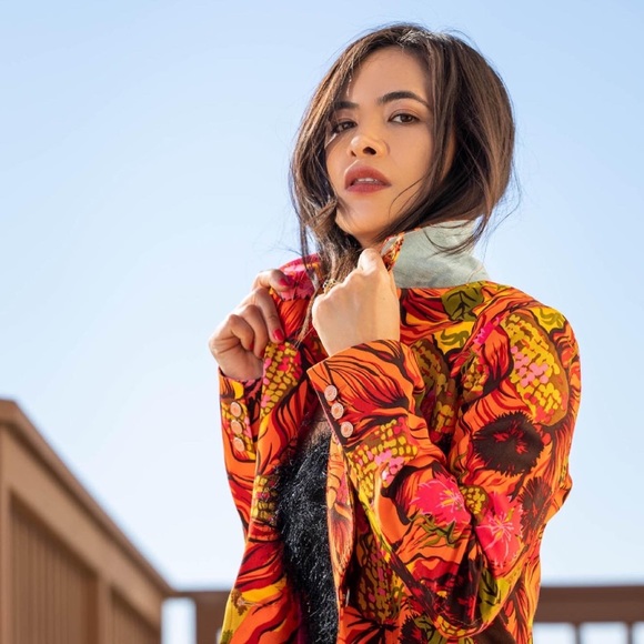 Dolce & Gabbana D&G Vintage Neon Orange and Pink Floral Blazer Summer Spring - Picture 2 of 16